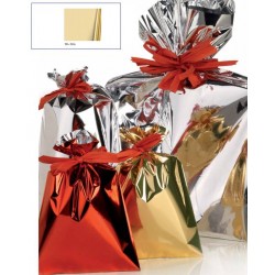 BUSTE REGALO P.P.L. 16x25cm ORO METAL 50PZ