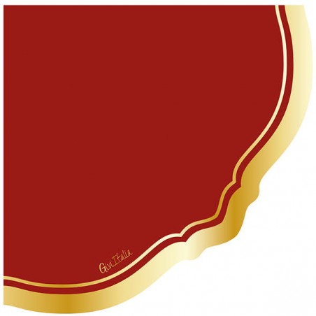 TOVAGLIOLI LIBERTY ROSSO C/BORDO ORO 16pz