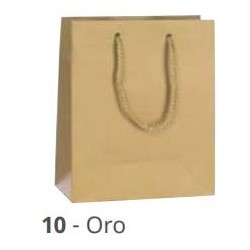 SHOPPER CARTA 157gr FONDO PIENO 24x35+24cm  COL. 10-ORO