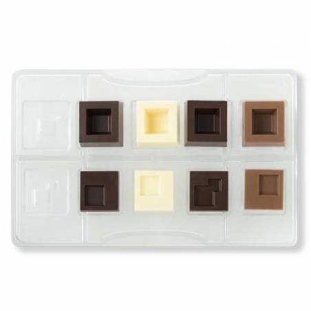 STAMPO POLICARBONATO CIOCCOLATINO QUADRO COMPONIBILE DECORA
