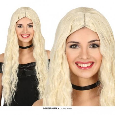 PARRUCCA CAPELLI BIONDI MOSSI