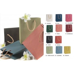 SHOPPER CARTA KRAFT 160gr 35x32+25cm 32-AZZURRO (COLOMBA)