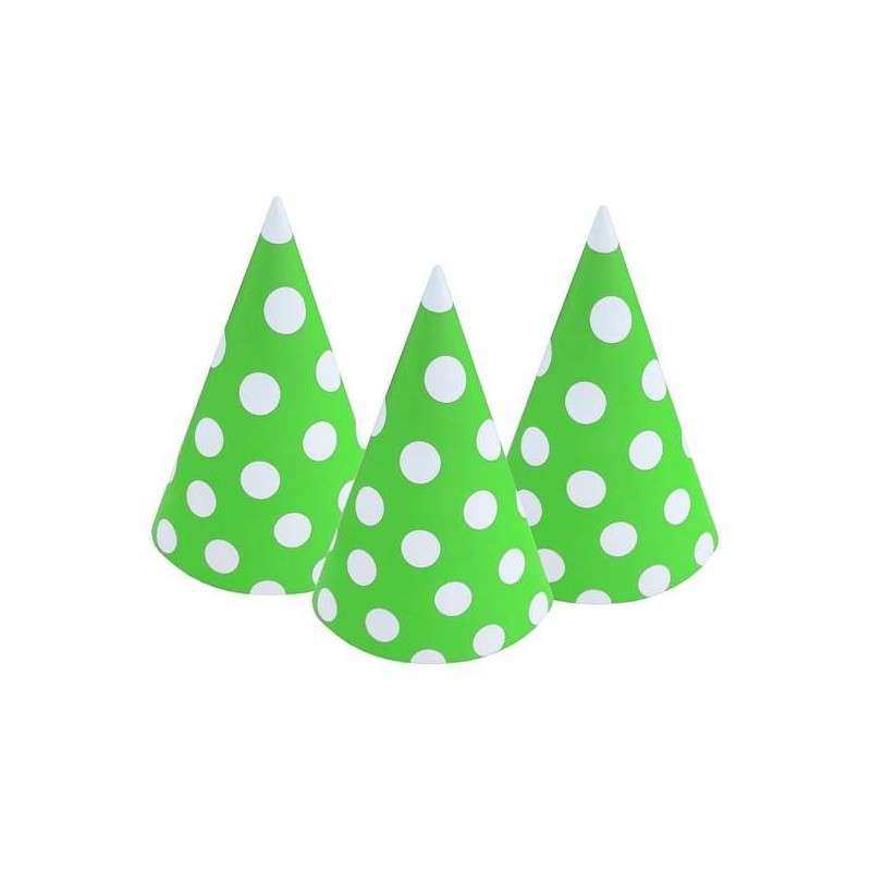 CAPPELLINI PARTY IN CARTA POIS VERDE 6pz