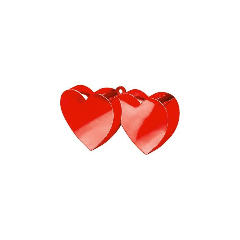 BALLOON WEIGHT DOPPIO CUORE ROSSO