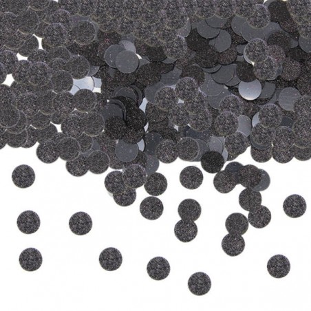 CORIANDOLI IN PLASTICA ø1cm 20gr NERO GLITTER
