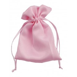 SACCHETTO RASO 9x12cm ROSA 12pz