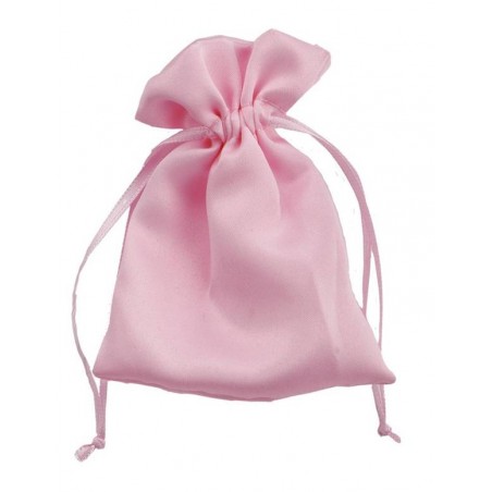 SACCHETTO RASO 9x12cm ROSA 12pz