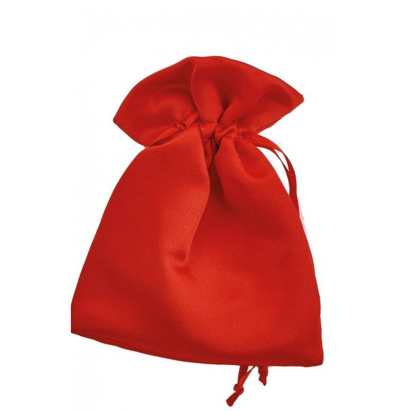 SACCHETTO RASO 9x12cm ROSSO 12pz