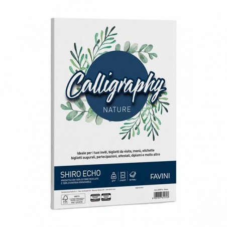 CARTA A4 CALLIGRAPHY 250gr RISMA 50fg SHIRO ECHO GESSO