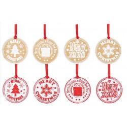 SEGNAPACCO NATALIZIO TONDO ø7,9cm 4pz REX