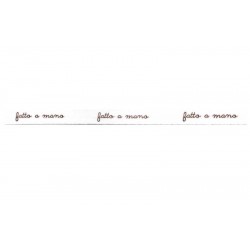 NASTRO POLICOTONE mm15x15mt COL.21/44 FATTO A MANO BIANCO