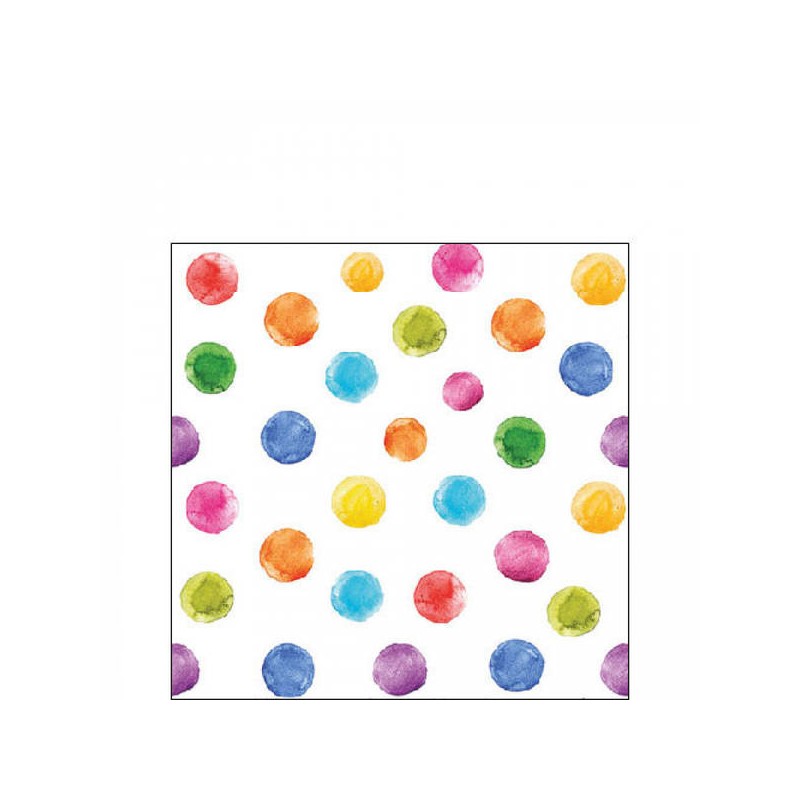 TOVAGLIOLI 25x25 POIS WHITE 20pz