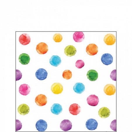 TOVAGLIOLI 25x25 POIS WHITE 20pz