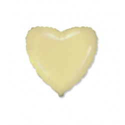 PALLONE MYLAR CUORE 18 45cm CREMA RC