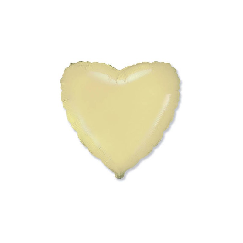 PALLONE MYLAR CUORE 18 45cm CREMA RC