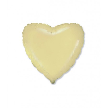 PALLONE MYLAR CUORE 18 45cm CREMA RC