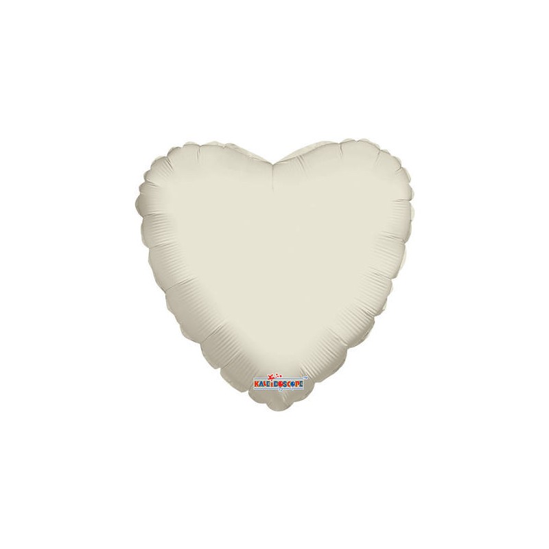 PALLONE MYLAR CUORE 18 45cm AVORIO RC