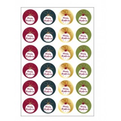 ETICHETTE PALLINE NATALE ø3cm 240pz