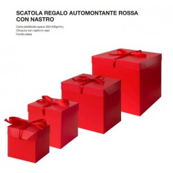 SCATOLA REGALO AUTOMONTANTE CON NASTRO RASO 30x30x30cm...