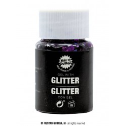 GEL CON GLITTER VIOLA 20gr VISO CORPO