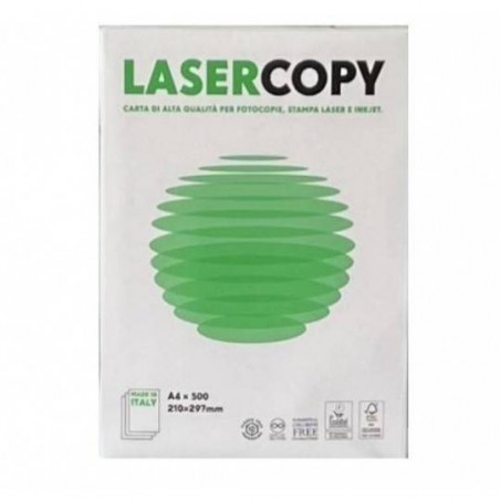 FOGLI A4 BIANCHI RISMA 500fg. 80gr/mq LASER COPY