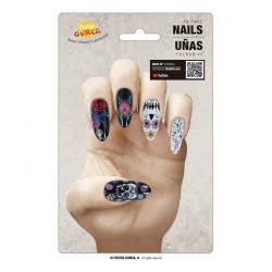 UNGHIE CATRINA SCHELETRO MESSICANO 10pz
