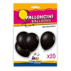 PALLONCINI LATTICE PASTELLO 9/10 26cm NERO 20pz