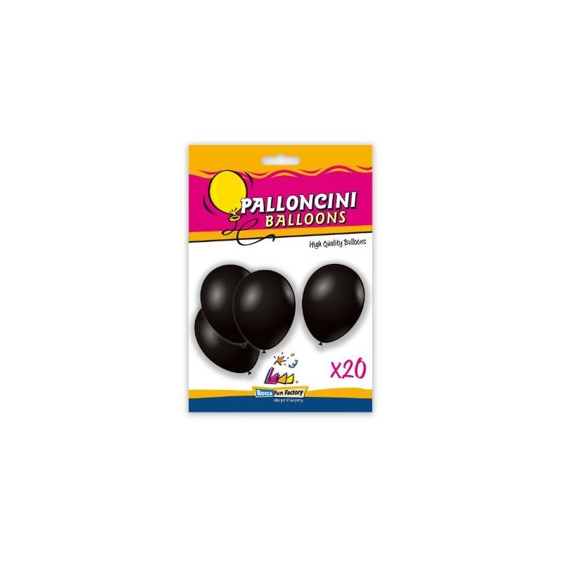 PALLONCINI LATTICE PASTELLO 9/10 26cm NERO 20pz