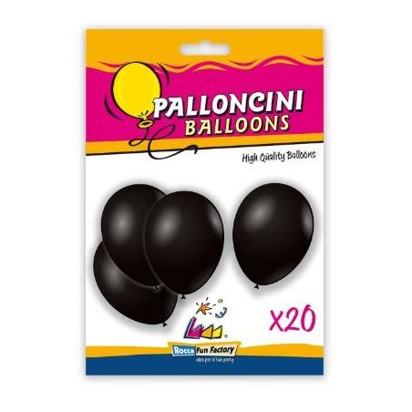 PALLONCINI LATTICE PASTELLO 9/10 26cm NERO 20pz