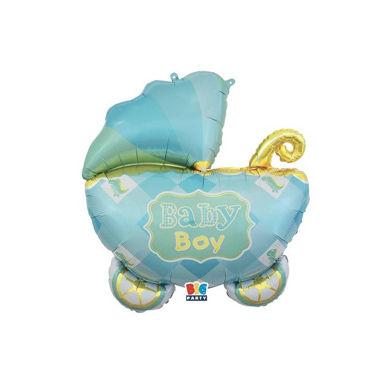 PALLONE MYLAR 88x69cm CARROZZINA CELESTE