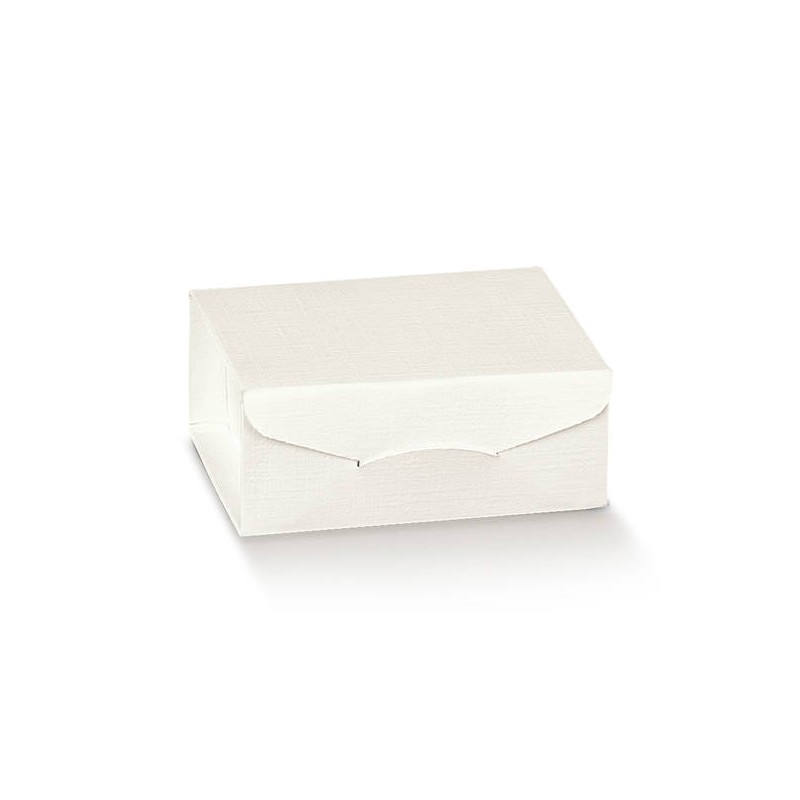 SCATOLA PIEGHEVOLE GIFT 7x7x3cm FIBRA BIANCO 10pz