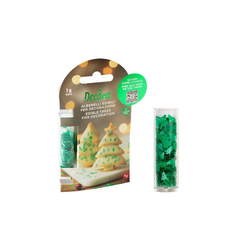 DECORAZIONI ALBERELLI DI NATALE EDIBILI 1gr