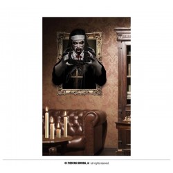 DECORAZIONI ADESIVA PARETE 70x80cm MONACA