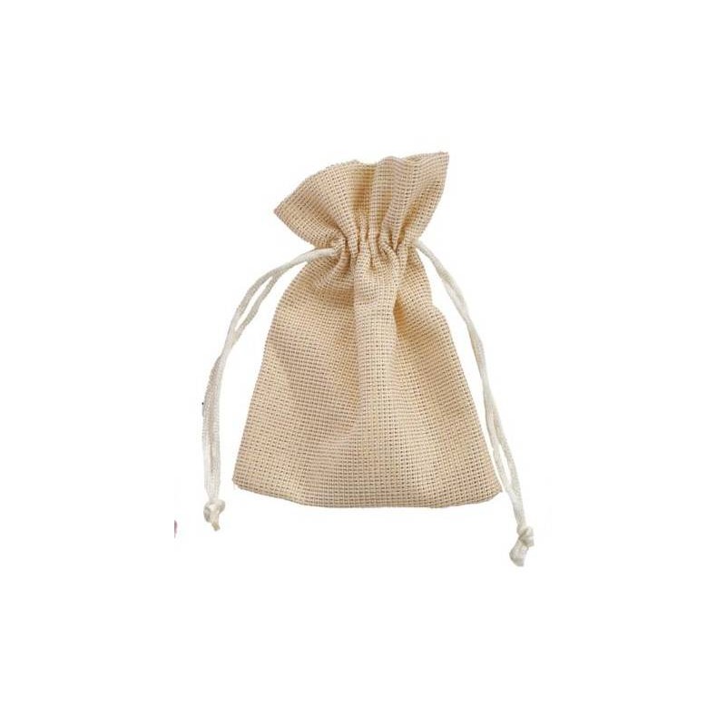 SACCHETTO LAME' ECRU' 9x12cm 12pz