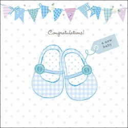 TOVAGLIOLI 33x33 BABY SHOES AZZURRO 20pz