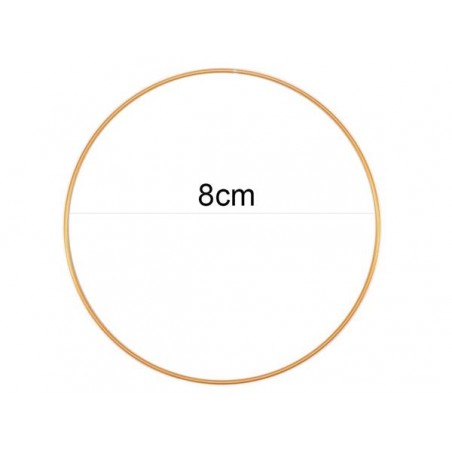 ANELLO IN METALLO ORO ø8cm 12pz