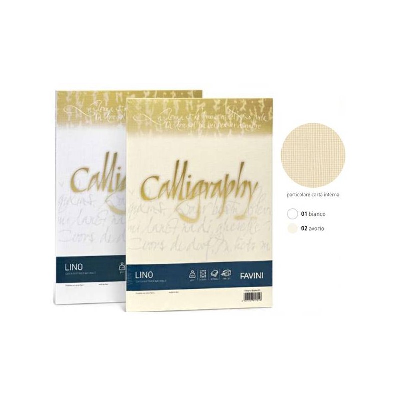 CARTA A4 LINO 200gr RISMA 50fg AVORIO
