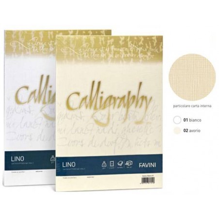 CARTA A4 LINO 200gr RISMA 50fg AVORIO