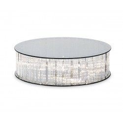 ALZATA VETRO C/LED ø35x10cm