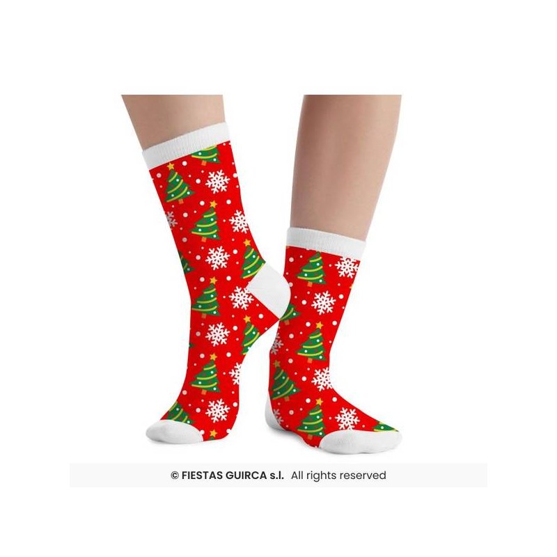 CALZE NATALIZIE ADULTI TG.42-48 ALBERI