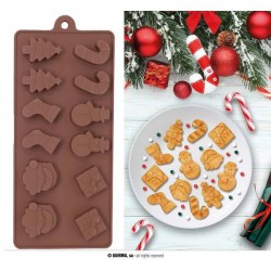STAMPO IN SILICONE PER 12 BISCOTTI BABBO