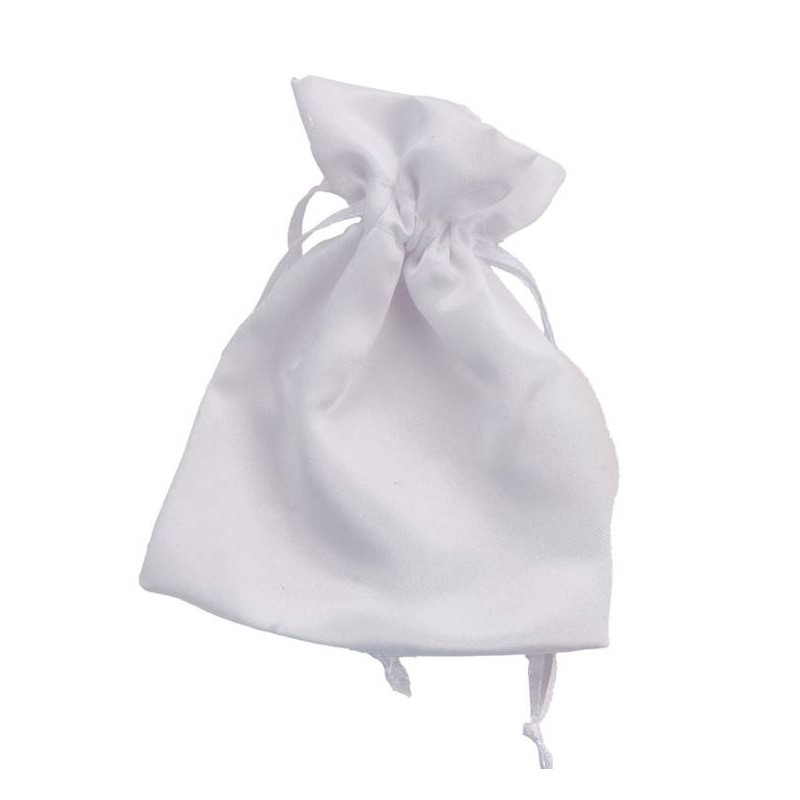 SACCHETTO RASO 9x12cm BIANCO 12pz