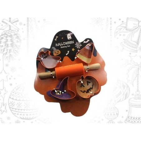 SET FORMINE IN METALLO 5pz HALLOWEEN