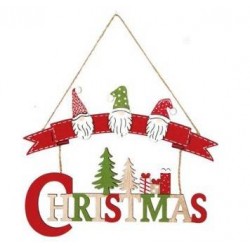 SCRITTA XMAS C/APPENDINO 23x14cm