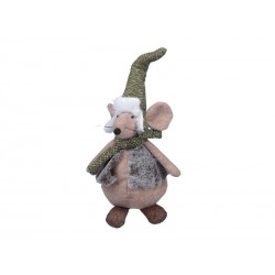 TOPOLINO INVERNALE VERDE CON CAPPELO 21x35cm