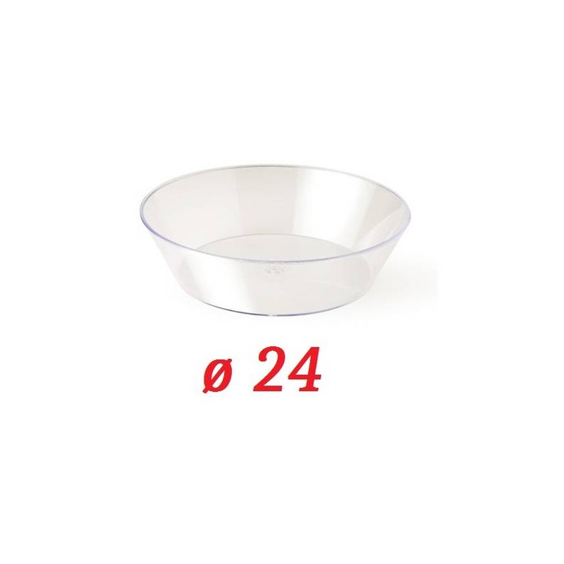VASSOIO BAVARESE TRASPARENTE ø24x4,2cm 1250cc