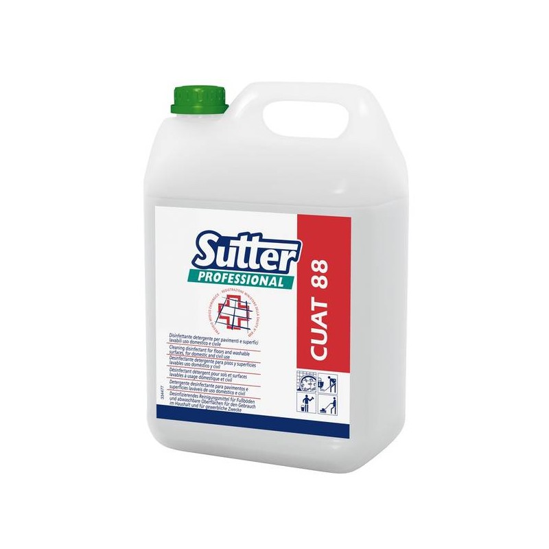 PROFESSIONAL CUAT 88 DISINFETTANTE SUPERFICI LAVABILI FOOD P.M.C. 19859 5lt SUTTER