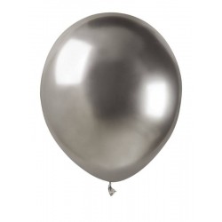 PALLONCINI LATTICE 5" 12cm 50pz ARGENTO GLOSSY