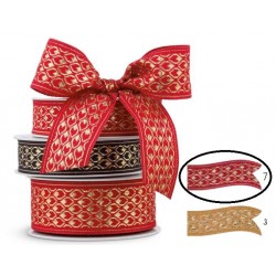 NASTRO ANIMATO DISEGNO GEOMETRICO mm25x15mt 07-ROSSO