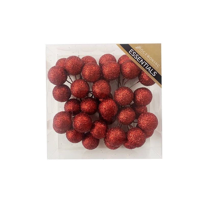 PICKS PALLINA GLITTER ROSSO IN BUSTA 9cm